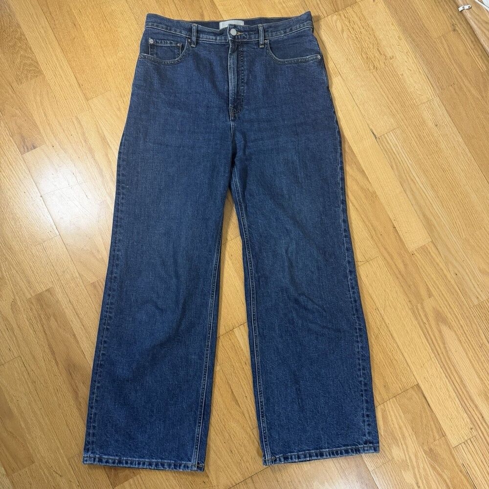 Everlane The Way High Sailor Jean Deep Blue 30 Denim Minimalist Scandi Parisian